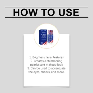 Détails et instructions d'utilisation du stick pailleté Zephoco pour le visage et le corps.