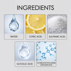 Infografica con cinque ingredienti chiave dello spray antiruggine auto.