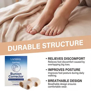 Professional Laniska bunion corrector and breathable nylon toe separators for foot care
