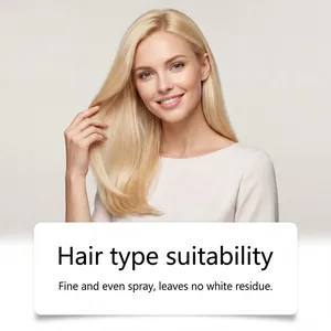 Detailaufnahme von blondem Haar mit dem Effekt eines feinen Kopfhaut-Schutzsprays