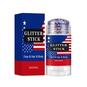 Stick di glitter blu rosso e argento per viso capelli e corpo nel formato da 16g