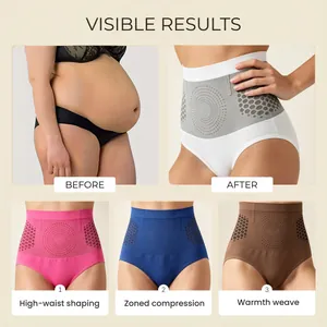 Voor en na vergelijking van corrigerend ondergoed met hoge taille en compressiezones