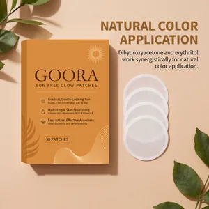 Detail der GOORA Bräunungspflaster-Verpackung mit 30 sanften Bräunungspads