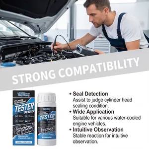 Cylinder head gasket tester fluid for diagnosing water-cooled engine seal leaks