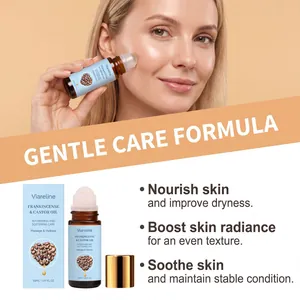 Aceite esencial roll-on Viareline de incienso y ricino para nutrir y calmar la piel del rostro