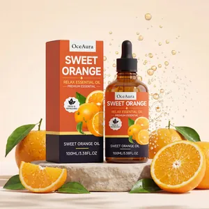 OCEAURA Zoete Sinaasappel Etherische Olie Natuurlijke Aromatherapie Massage Ontspannende Lichaamsverzorging Kalmerend Aroma Voor Diffuser