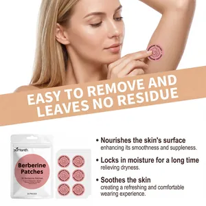 Detail view of XIMONTH Berberine Patches showing application on skin and benefits.