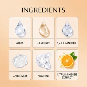 Gedetailleerde ingrediënten-infographic voor natuurlijke zoete sinaasappel-olie