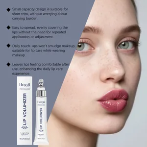 Close-up detail of Hoygi Lip Volumizer for glossy finish and long-lasting hydration
