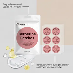 Detailed view of XIMONTH berberine patches showing gentle formula and no-residue texture
