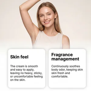 Detailed view of body balm application benefits showing fresh and comfortable skin feel