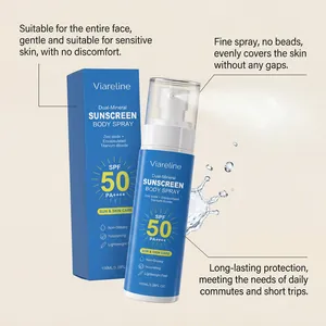 SPF 50 mineral body sunscreen spray with dual-mineral formula for skin protection