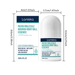 Dimensioni dettagliate del flacone Laniska Micro Molecule Nourish Body Ball Essence 30ml