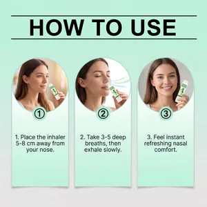 Guide en trois étapes pour utiliser l'inhalateur nasal rafraîchissant pour le bien-être.
