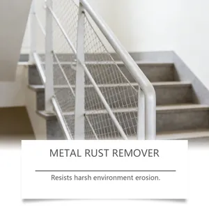Detailed view of durable white anti-rust metal paint applied on a residential stair railing