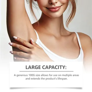 Gentle 100G hair removal cream for smooth skin on multiple body areas and clean finish