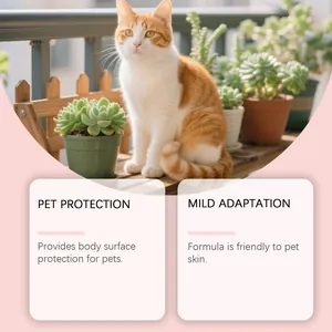 Pet flea and tick protection drops showing mild formula benefits for cat skin care
