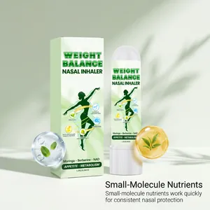 Inhalateur nasal d'équilibre pondéral avec bulles d'ingrédients naturels et emballage