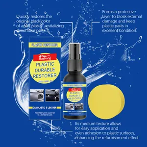 Rayhong 50ml car plastic restorer spray kit with applicator sponge for car detailing