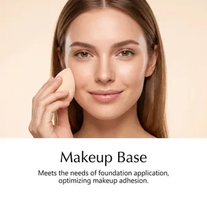 Close-up of OCEAURA protective face serum application for smooth makeup base