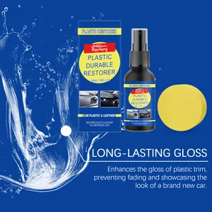 RayHong car plastic restorer kit with 50ml spray and sponge for long-lasting gloss