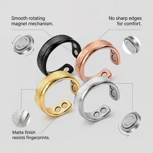 Detail showing matte finish and magnetic mechanism of the adjustable open ring