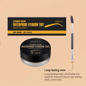 Vue détaillée de la teinte sourcils Zephoco brun clair waterproof avec pinceau à sourcils