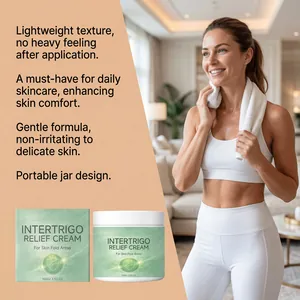 Detail showing Intertrigo Relief Cream for skin folds and its lightweight texture benefits
