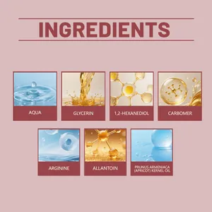 Detailed ingredient list showing apricot kernel oil and glycerin for massage oil
