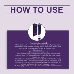 Step-by-step instructions for using GleamXi DIY hair dye cream for home coloring