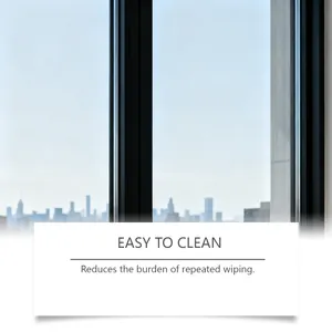 Detailed view of a perfectly clean window pane after using adhesive remover spray effectively