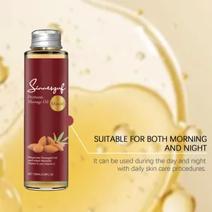 Premium almond massage oil for day and night skin care routines, 100ml nourishing formula.