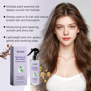 Spray per capelli al rosmarino e acqua di riso con oli vegetali