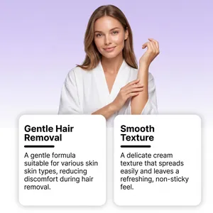 Crème d'épilation douce pour une peau lisse avec une texture délicate et rafraîchissante
