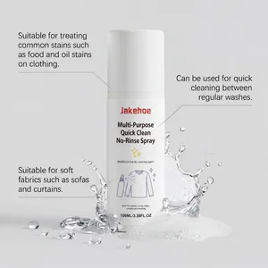 Détail du spray nettoyant multi-usage sans rinçage Jakehoe 100ml pour vêtements et tissus