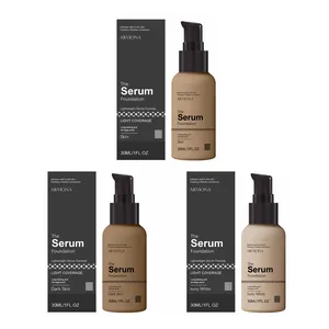 ARVIONA serum foundation collection featuring three versatile shades in 30ml bottles