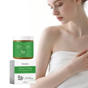 OCEAURA Gommage Corporel Miel Amande Exfoliant Doux Hydratant Crème de Soin du Corps Quotidienne Pour Une Peau Lisse