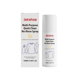 Jakehoe 100ml spray de nettoyage rapide multi-usage sans rinçage pour tissus et maison