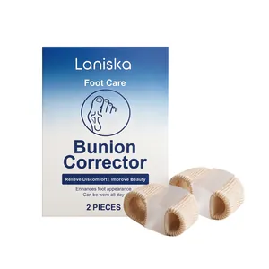 Laniska bunion corrector and toe separator made of soft breathable nylon, 2 pieces