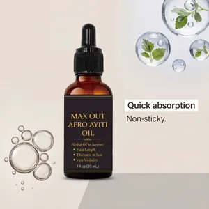 Aceite de masaje herbal para hombres en frasco cuentagotas con absorción rápida de piel