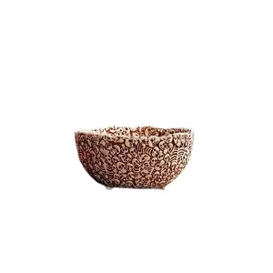 Creative Halloween skull themed resin bowl decorative planter for spooky home atmosphere