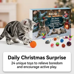 Kat adventkalender met 24 interactieve speeltjes voor actief vakantieplezier