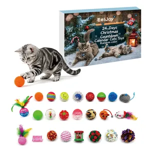 EelJoy 24-daagse kerstadventskalender met interactief kattenspeelgoed en verrassingsdozen