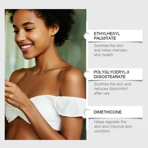 Infographic voor body concealer met ethylhexylpalmitaat en dimethicon ingrediënten