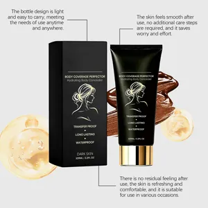 Gedetailleerde beschrijving van hydraterende lichaamsconcealer, waterdicht en veegvast.