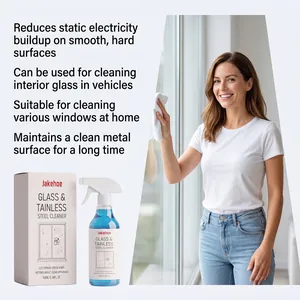 Détail du spray nettoyant Jakehoe pour vitres et surfaces en acier inoxydable de maison et voiture