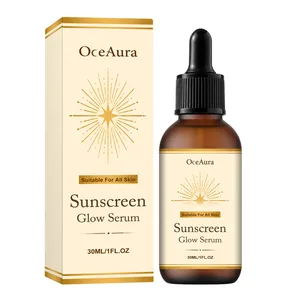 OceAura Sunscreen Glow Serum 30ml, hydrating facial treatment for radiant skin protection