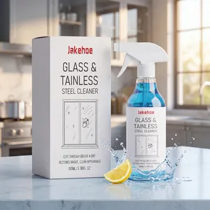 Nettoyant Jakehoe Pour Verre Et Acier Inoxydable Spray Forte Décontamination Éliminateur De Taches De Calcaire Pour Fenêtre Cuisine Miroir Surface