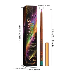 Dimensions détaillées de l'eye-liner en gel Halloween Chameleon #03 avec son coffret.