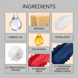 Détail des ingrédients de l'eyeliner comprenant l'huile minérale, la cire d'abeille et pigments